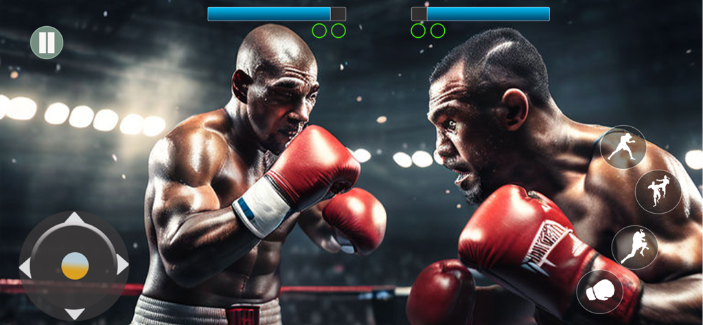 Boxing Games : Boxing Fight 3D - Jugabilidad realista de un combate de boxeo en 3D entre dos luchadores en un ring de estadio
