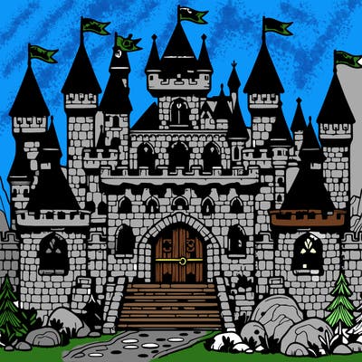 very detailed castle