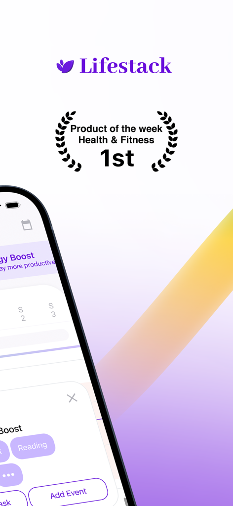 Lifestack: Circadian Planner - Lifestack Circadian Planner ranked first as product of the week in Health and Fitness