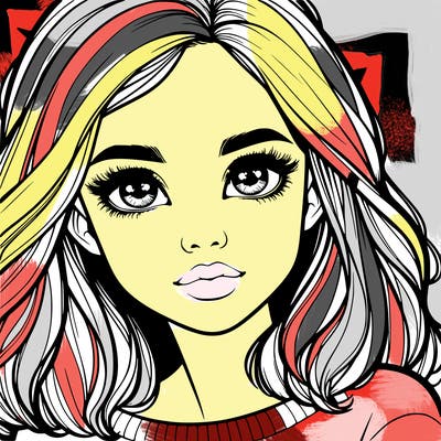 realistic girl whith cute eyes