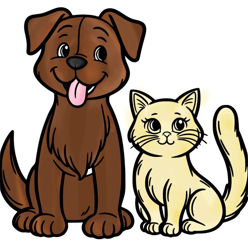 a dog and a cat