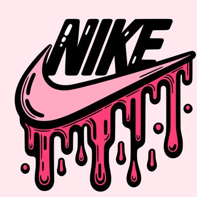 dripping nike logo
