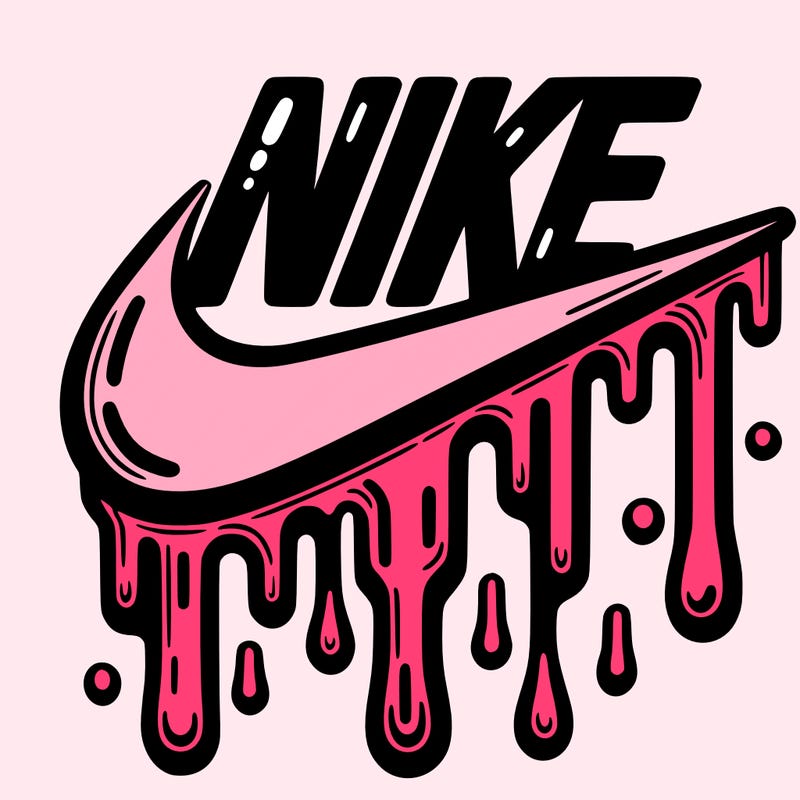 dripping nike logo
