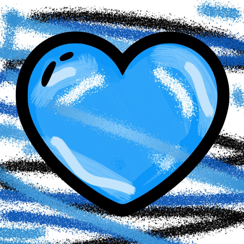 a blank heart