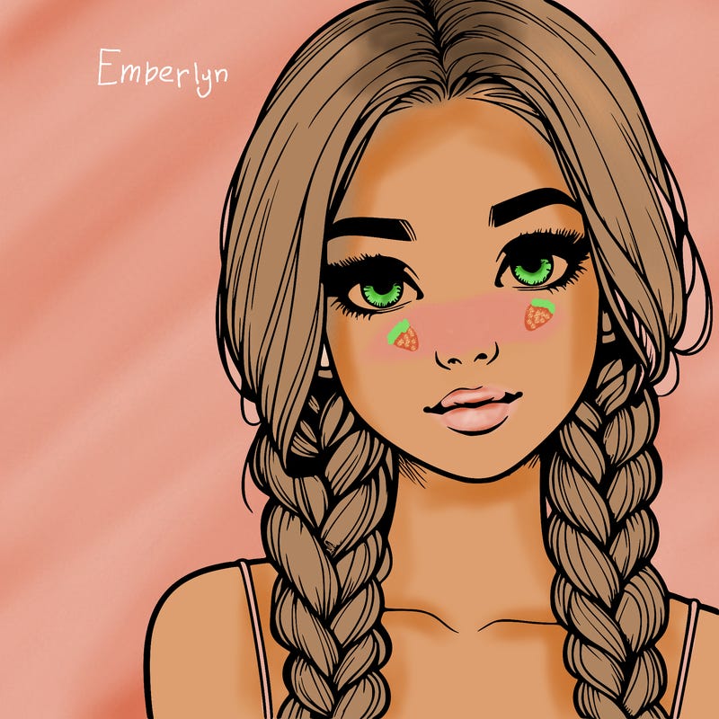 realistic girl with braids