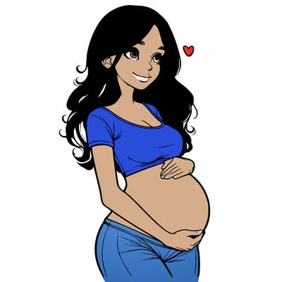 realistic pregnant girl