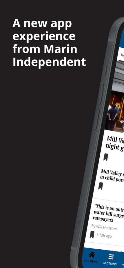 Marin Independent Journal News - Marin Independent Journal mobile app interface on a smartphone screen