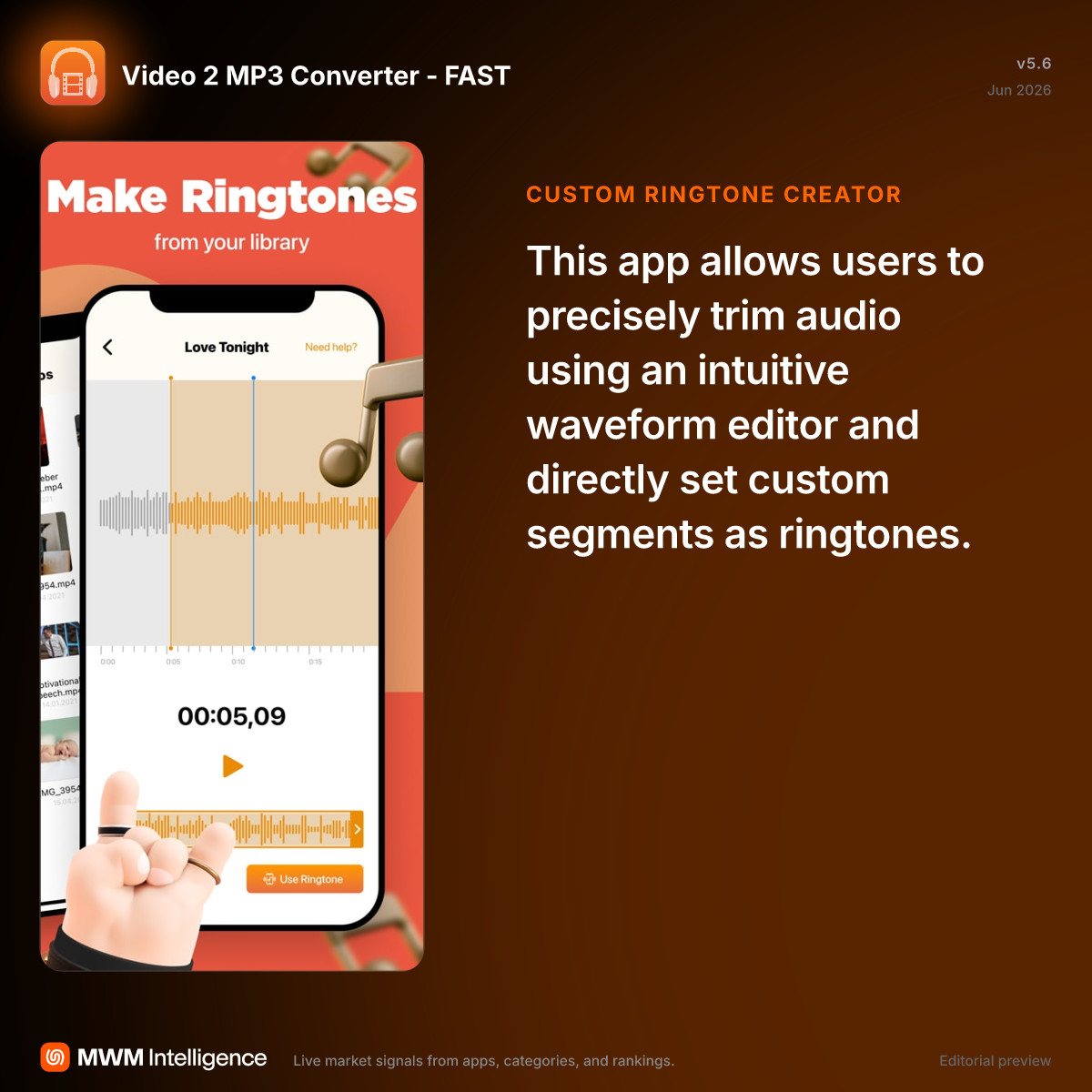 Video 2 MP3 Converter - FAST - Music App | MWM