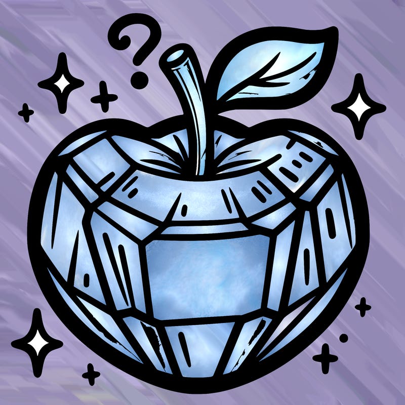 very shiny crystal apple