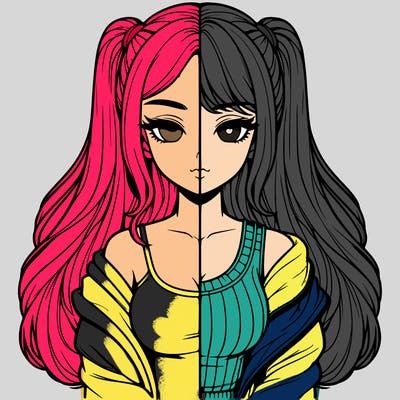 realistic girl split