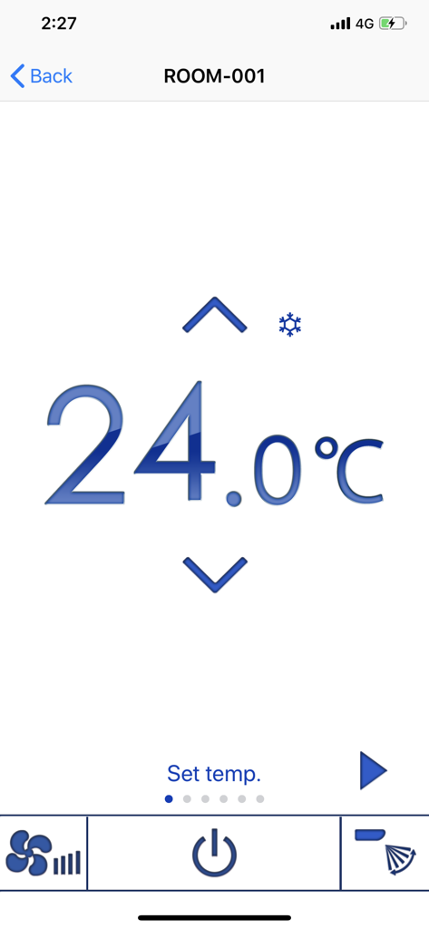MELRemo - MELRemo app screen showing temperature control at 24 degrees Celsius