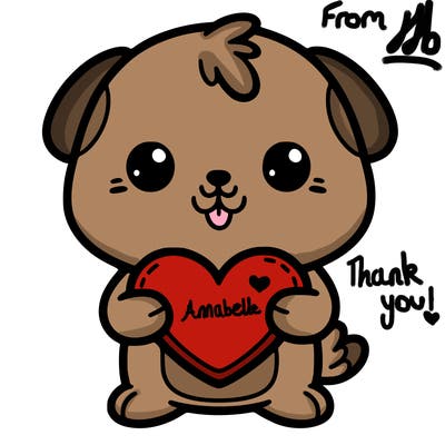 animal holding a heart