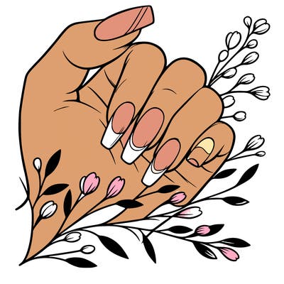 nails with french tip