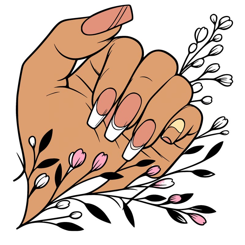 nails with french tip