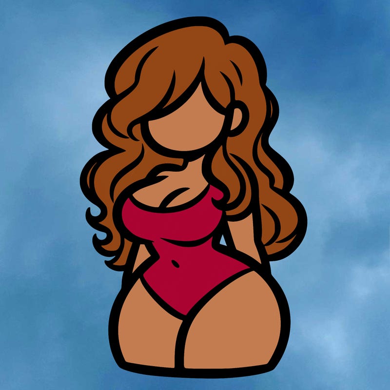 curvy woman with hair