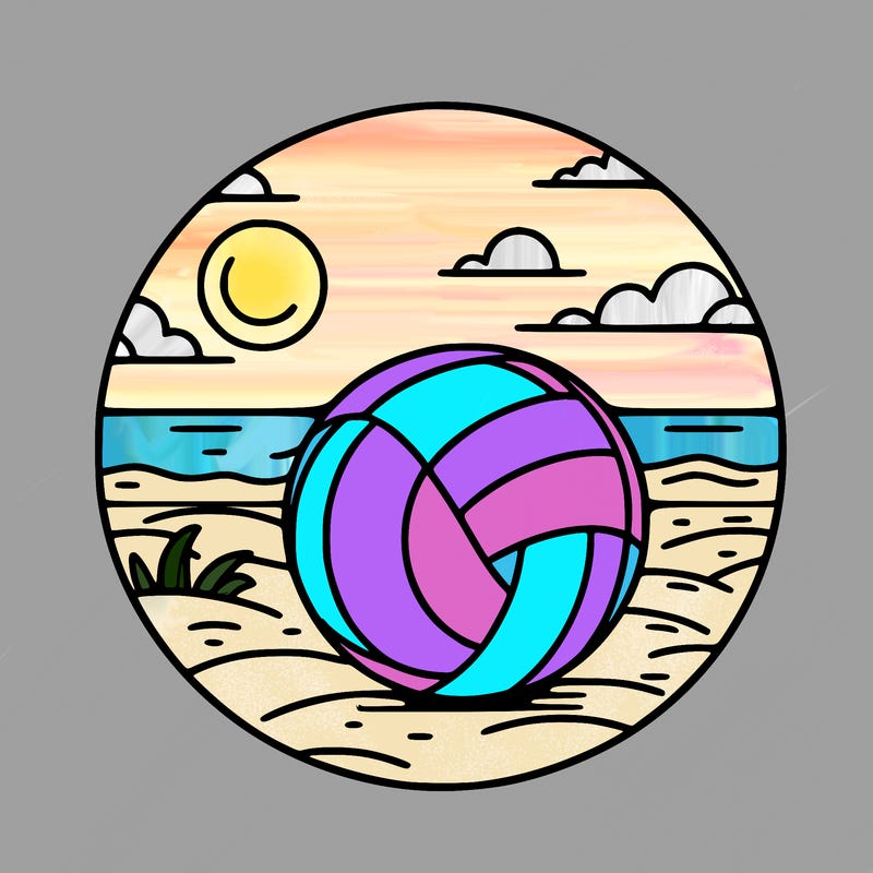 volleyball on a beach