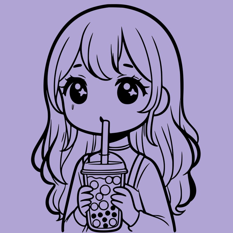 girl holding bubble tea