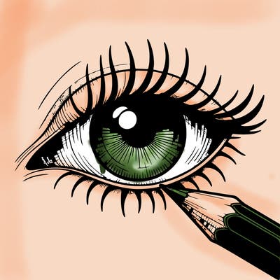 eye drawing pencil