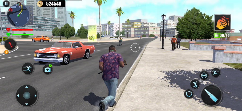 Hero Gangster City Gang Battle - Cole Jaxon explorando una ciudad de mundo abierto en Hero Gangster City Gang Battle