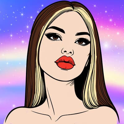 realistic woman with full lips