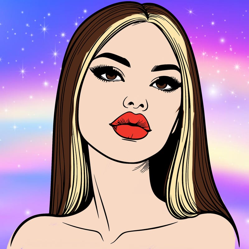 realistic woman with full lips