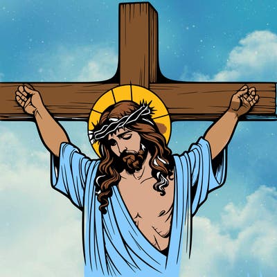 jesus realistic on cross