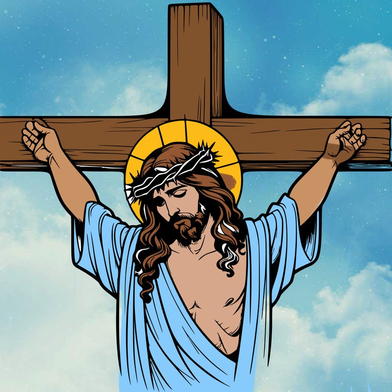 jesus realistic on cross