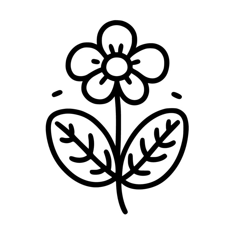 doodle art of simple flower