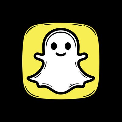 realistic snapchat logo