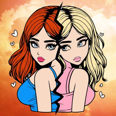 realistic girl split