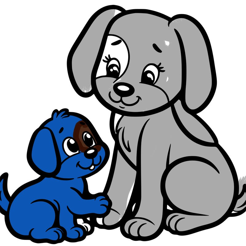 baby puppy and there mom