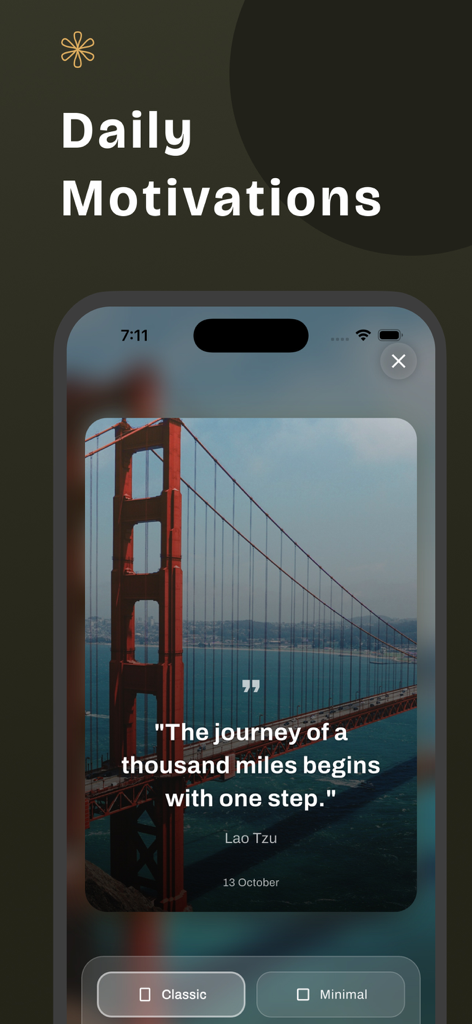 English to Bangla Translator - Daily motivational quote screen in the English to Bangla Translator app