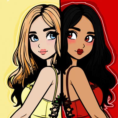 a realistic girl split