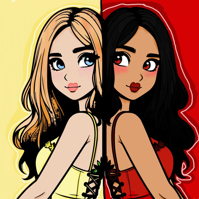 a realistic girl split