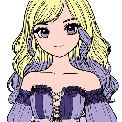 realistic girl wearing dress close up