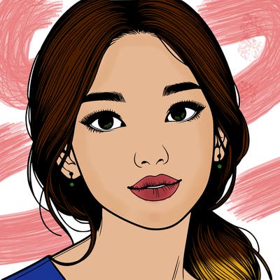 beautiful realistic asian woman