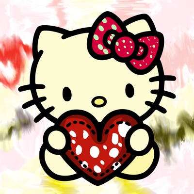 hello kitty with heart