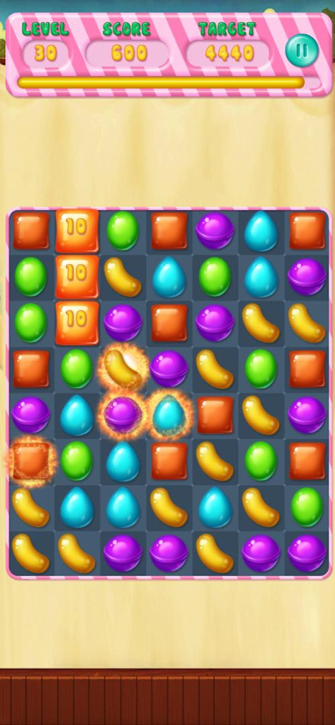Candy Rescue Frenzy - Colorful candy match three puzzle board gameplay