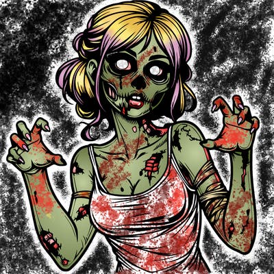 realistic zombie girl