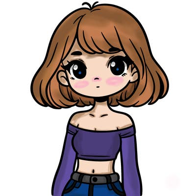 girl in a cute crop top