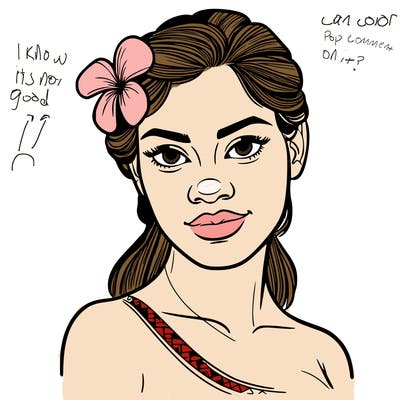 a realistic polynesian woman with a samoan pacific look and a taupou