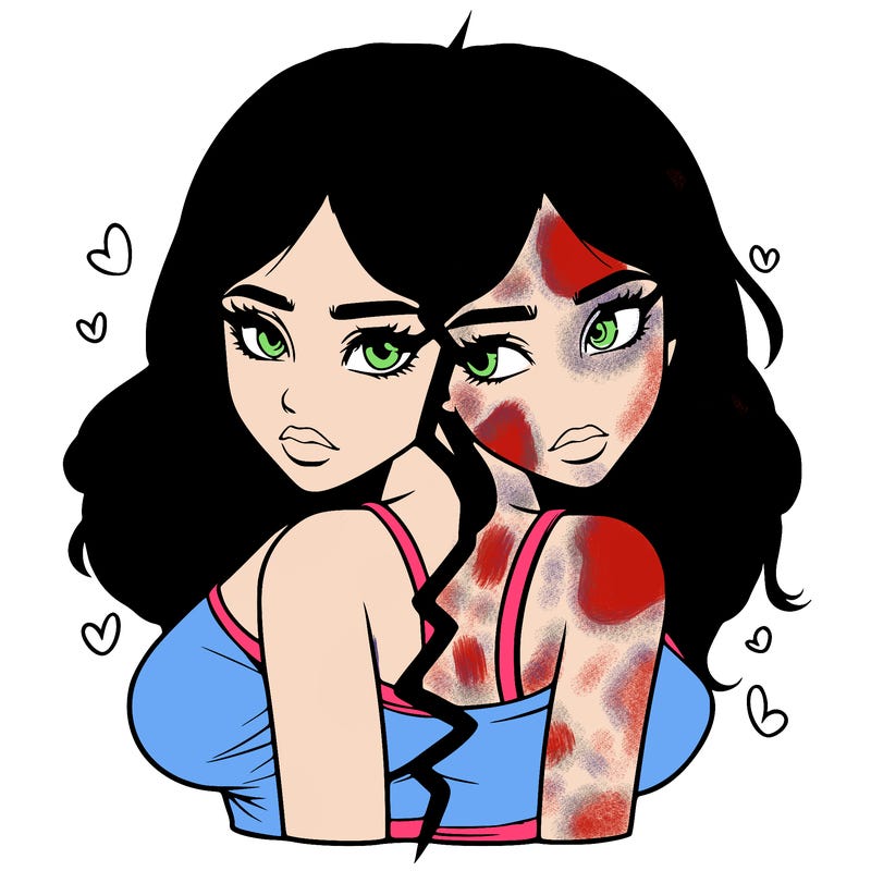 realistic girl split