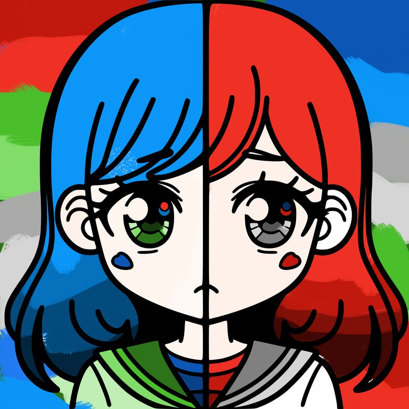 a split of a girl