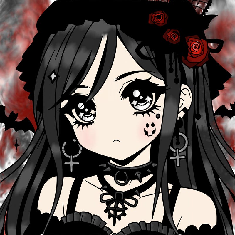 anime - goth girl