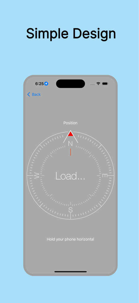Compass Direction-Live Finder app interface featuring a clean and simple design with a digital compass dial