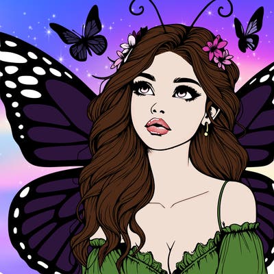 butterfly fairy realistic girl