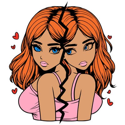 realistic girl split