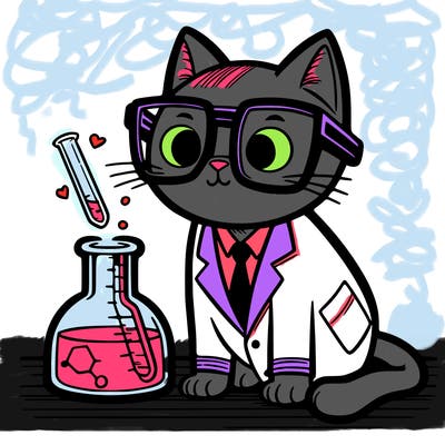 scientist cat