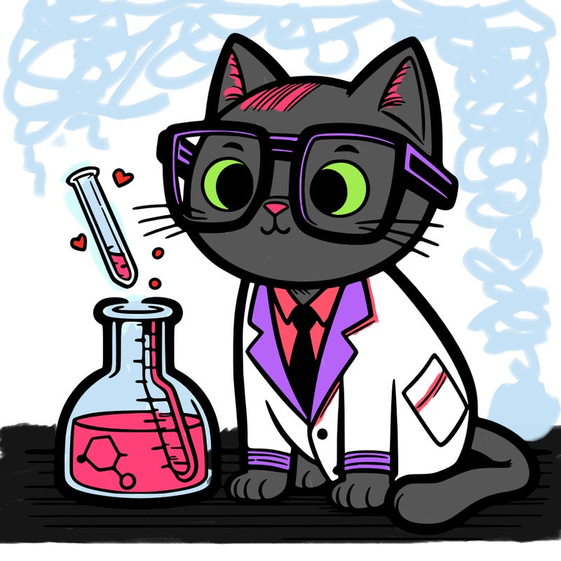 scientist cat