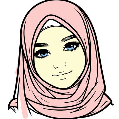realistic girl with hijap